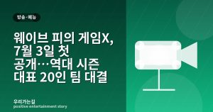 웨이브 피의 게임X, 7월 3일 첫 공개…역대 시즌 대표 20인 팀 대결 관련 일러스트 타이틀 카드
